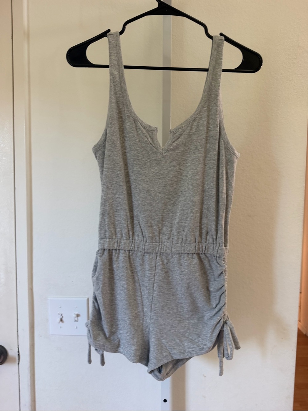 Women's Gray Sleeveless Romper Pajama by